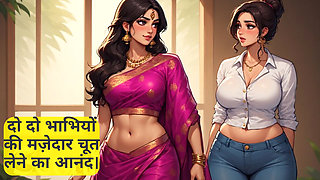 The pleasure of taking the fun pussy of two sisters-in-law.