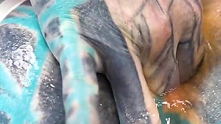 Extreme Dap & Massive Squirt Threesome with Deepthroat