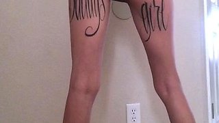 Busty Webcam Babe Sucking and Jerking Off a Dildo