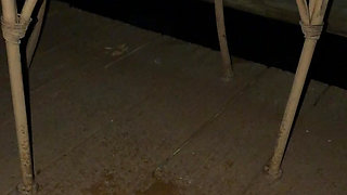 Wife pissing outside