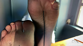 Boss Lady Ignores You While Her Torn Nylons Rest on the Desk
