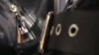 Caged and gagged Rubber Sissy get fucked