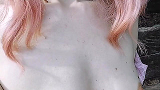 This Afternoon the Weather Was Really Nice, Perfect for Showing off My Tits Outside