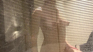 Invisible Cam in the Hotel Bathroom, Watch on the Pregnant Redhead Woman in the Hotel Bathroom with Window