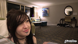 James Deen's favorite inked-up slut is back, and she's ready for another rough fucking