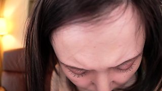 Mexicana blowjob with her big boobs