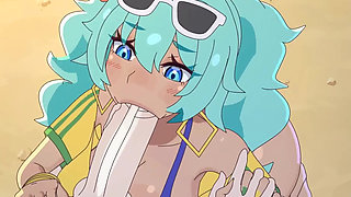 Hatsune Miku Gives An Intense Blowjob