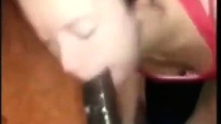 Interracial Amateur Blowjob with a BBC