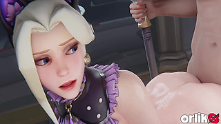 Mercy Kitty Cosplay - Tight Pussy Needs a Big Dick Overwatch 3D Animation