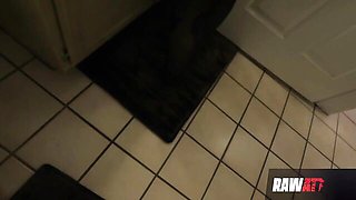 Lusty brunette in stockings Charlotte Sartre rammed in the doggy style