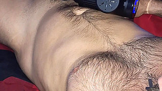 Nakedpuller having a great cum with a massager