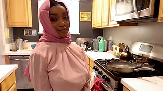 Lily Starfire wears a hijab and takes a large cock too