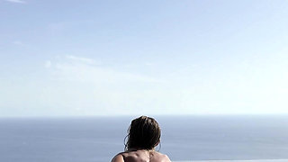 Poolside Ass Play and Anal Fun for Petite Wife