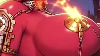 94. Hot Demon in Fire Sexy Pose (ai Animation)