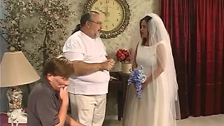 Just Married Curvaceous Girl Bloom Slipped Between the Sheets to Her Lover After Marriage Ceremony with That Looser
