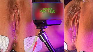 Extreme Close Up: Pussy Bulges and Pulses Watching VR - High-Speed #5