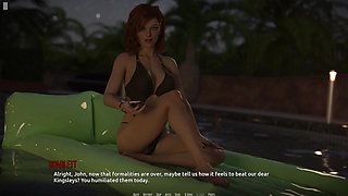 Dominos Beach 25 - Christie's Striptease for John in Front of Nikki & Scarlett While He Presses Her Boobs
