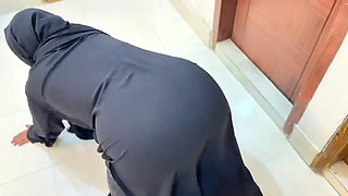 Arab Maid Stuck Under Chair Cleaning - Big Ass Hijabi Aria Mia Rough Anal Fuck