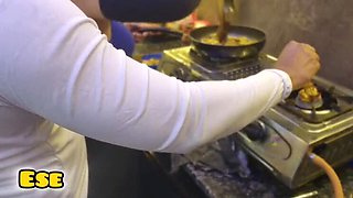 Indian Aunty Sammy Sins Rough Kitchen Fuck - Homemade Doggy Style & Dirty Talk in Hindi