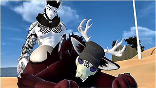 Furry Wendigo Caught On The Beach Vr