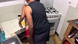 Hardcore Kitchen Fuck With Neighbor - Rough Sex & Moaning in Spanish