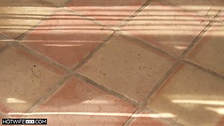 Adorable Leana Waits for Her Big Stranger