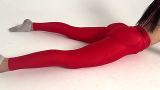 Tight Red Leggings Yoga