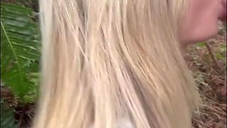 Sensual Blond Explores Passionate Hiking Blowjob With Intense Stranger