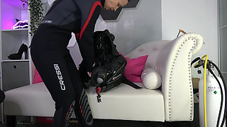 Fetish Clip Featuring a Wetsuit, Vest, Scuba Tank and Toy