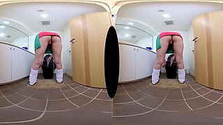 Japanese Explores VR Toilet POV With Sensual Play