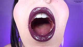You Are in Deep Devotion to Me - Cigar and Dark Purple Lipstick