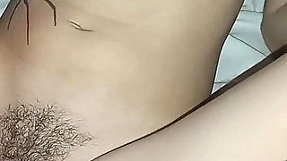 POV of My Girlfriend's Hairy and Tight Vagina, I Ejaculated Inside Her and Put Some Semen on Her Buttocks (full Video)