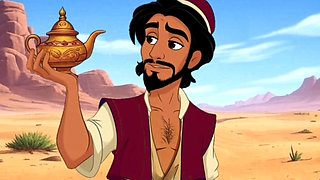 Genie Girl Jerk off Dick to Adaddin. Fairy Tale Story