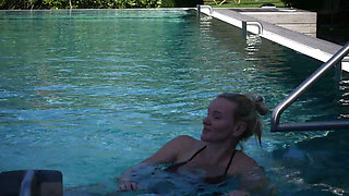 Swam a Bit in the Pool and Played with the Action Cam Underwater