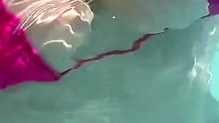 Artemisia Love Sexy and Horny Underwater Showing Her Big Tits in a Super Micro Bikini and You Can See Her Aureolas…