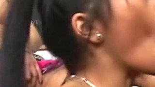 Asian Sexy Chicks Shares One Gigantic Dick to Rail Their Horny Pussies Threesome Fuck