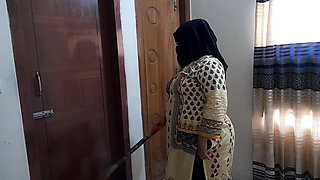 Indian Maid Fucked by Boss While Sweeping Office - Big Ass Creampie