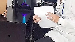 Wife Cheating on Husband with Gynecologist During Exam, and Cuckold in the Waiting Room!