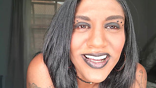 Desi Slut Dirty Talking While Playing, Displaying Her Tongue and Soft Lips