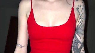 Step Sister In Red Dress Caught Sneaking Out Gets Hard Fucking - Jay Bond