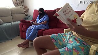 Arab Wife Receives Facial Cumshot After Son's Masturbation
