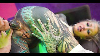 High Heeled Latex Lesbians Destroy Anal Holes with Metal Toy – Gaping ATP