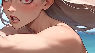 Platinum Beach Goddess: Solo Sunbathing Fantasy