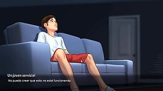 Perverted MILF Helps Me Masturbate - Summertime Saga Hentai Game 3D Animation