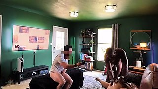 Sissy cuckold husband films his wife fucking that huge blac