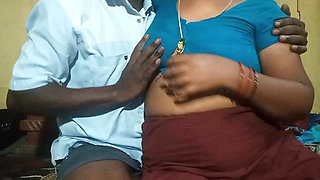 Tamil Village Beauty Aunty Romance with Young Man