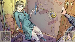 Teacher and student get naughty in a wild video game parody