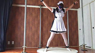 A Restrained Maid Writhing in Pleasure From a Remote-controlled Vibrator