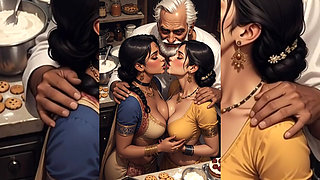 Hot Girls squeezing & French Kissed by Nasty Old Men - Best Old and young Compilation!