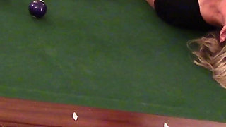 Mature Wife Big Boobs with High Heels Fucked on Pool Table to Orgasm